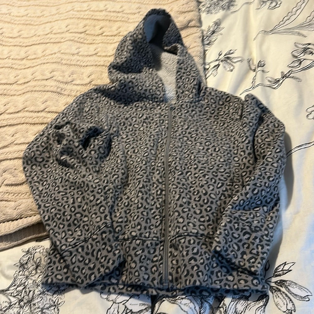 Leopard sweatshirt fleeced lined